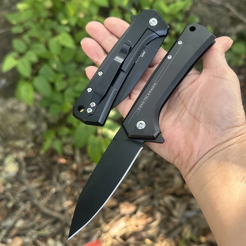 Лезвие 0808 выполнено из нержавеющей стали S35VN с снятой титановой ручкой и