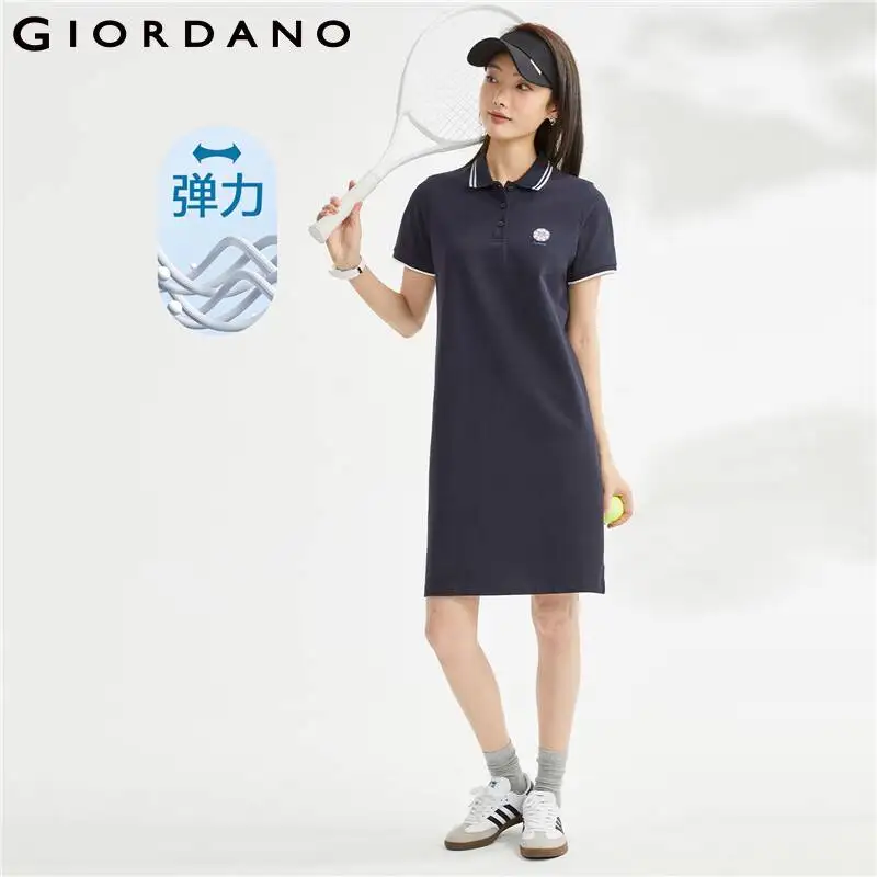 

Женское платье-поло с коротким рукавом, с вышивкой