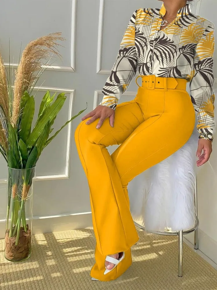 Повседневные женские комплекты из двух предметов осенне-зимняя модная рубашка с