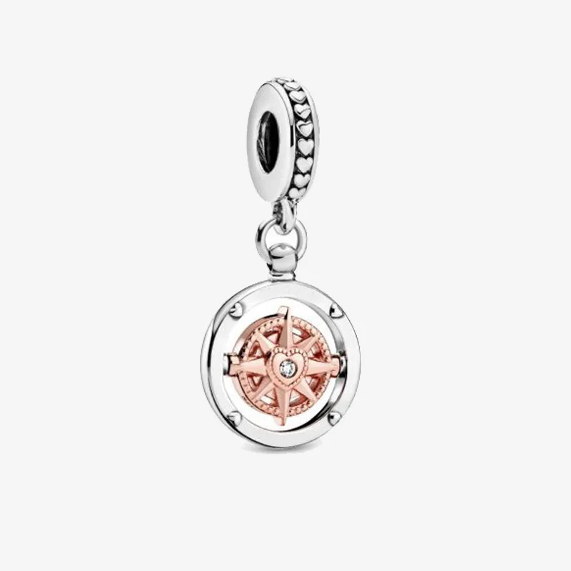 

Club Member Lucky Compass Pendant Charm 925 Sterling Silver Bead Fit Original Pandora Bracelet Women DIY Jewelry Gift