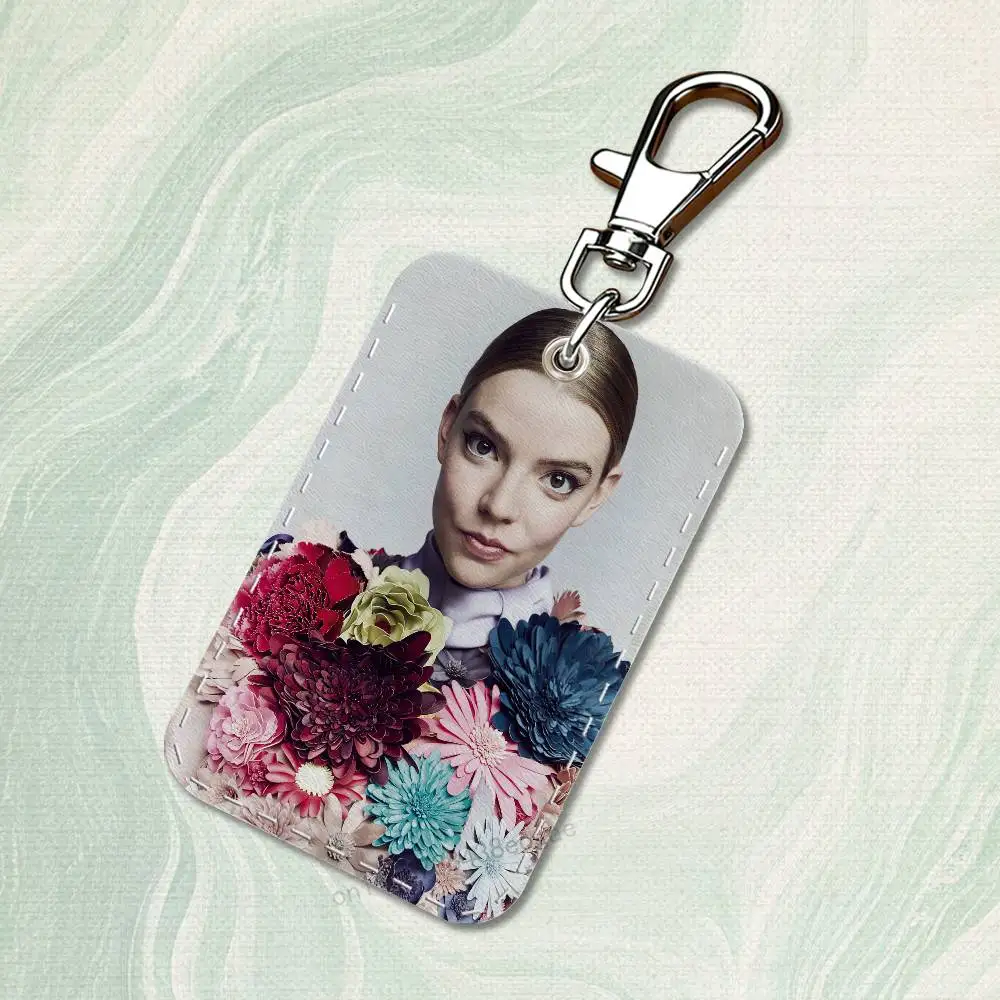 Фото Anya Taylor J-Joys индивидуальный чехол для карт доступа, кожаный держатель для карт, брелок для ключей, чехол для транспортной карты, подарки №3