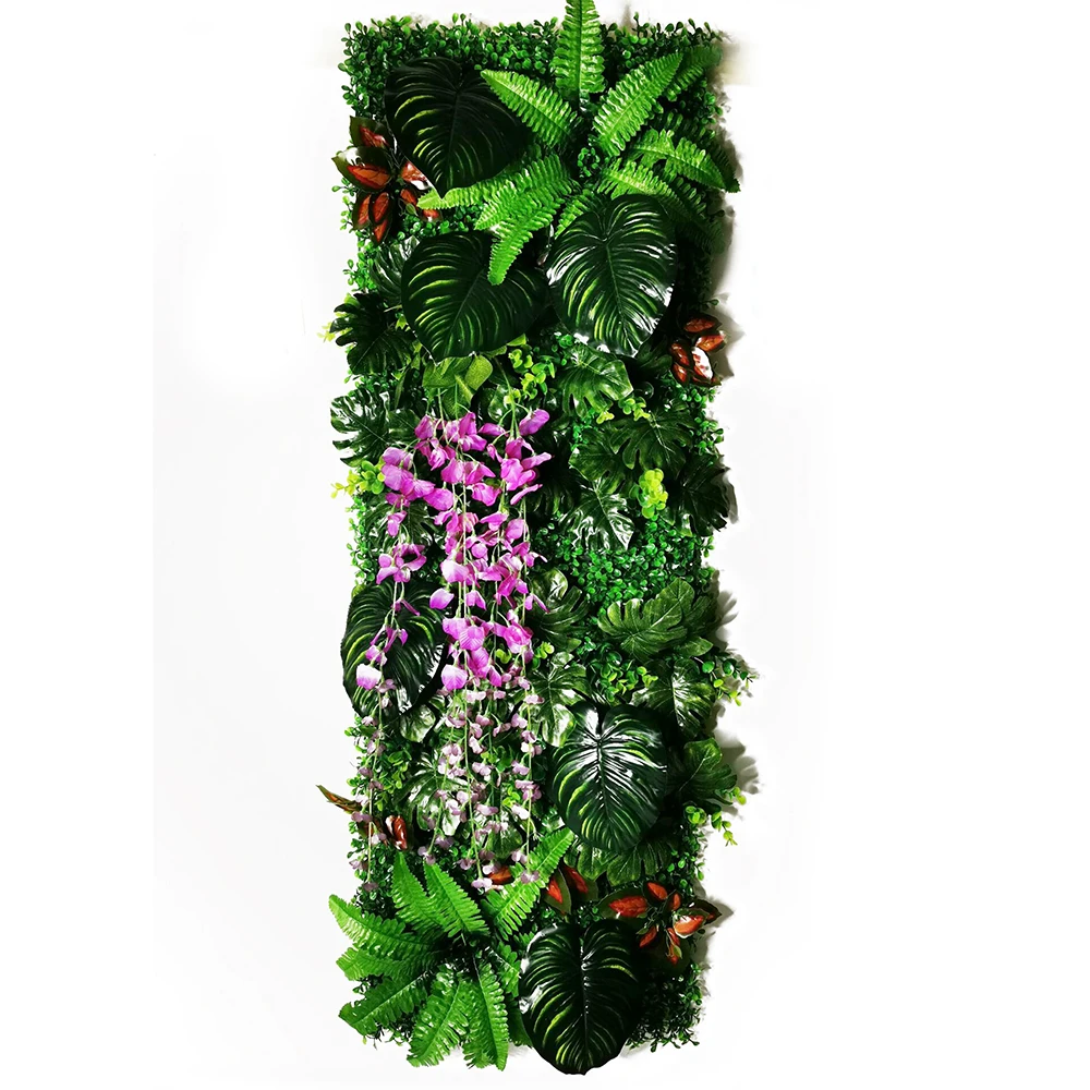 

40cm *120cm Decorative Flowers Artificial Plant Lawn Grass Mat Greenery Panel Decor Wall Fence Carpet Real Touch Moss
