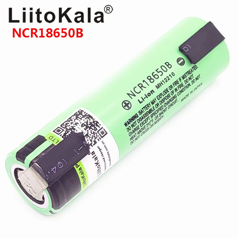 

100 шт. LiitoKala Новый Оригинальный NCR18650B 3,7 в 3400 мАч 18650 перезаряжаемый литиевый аккумулятор для батареи + DIY никелевая деталь