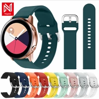 20mm 22mm silicone strap for samsung active 2 40mm 44mm gear s3 46mm huawei watch gt2 bracelet galaxy watch 4 classic 3 46 42mm