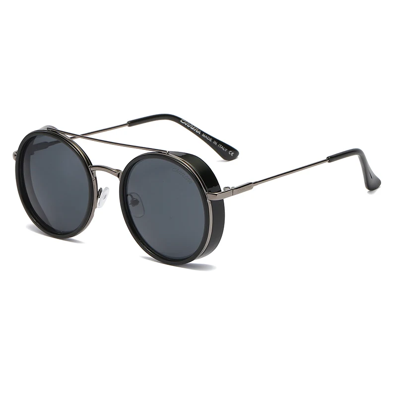 

Солнцезащитные очки круглые в стиле стимпанк для мужчин и женщин, винтажные оригинальные брендовые дизайнерские солнечные очки в металлической маленькой оправе, для вождения, 2023