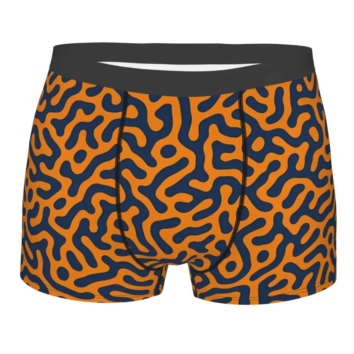 

Organic Turing Pattern Orange Blue Men Boxer Briefs Underpants Camo Camouflage Army Highly Breathable Top Quality Birthday Gifts