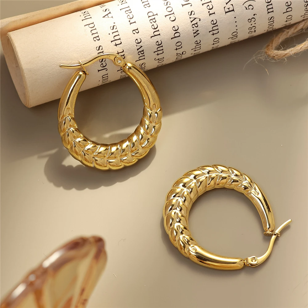 Европейские и американские трендовые геометрические серьги-кольца неправильной