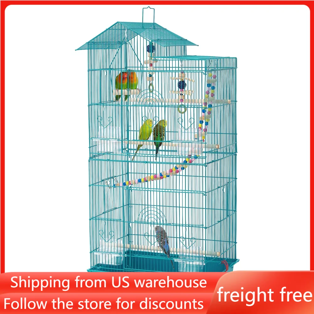 

Гнездо для птиц, металлическая птичья клетка с перьями и игрушками, бесплатная доставка, дома 39 дюймов