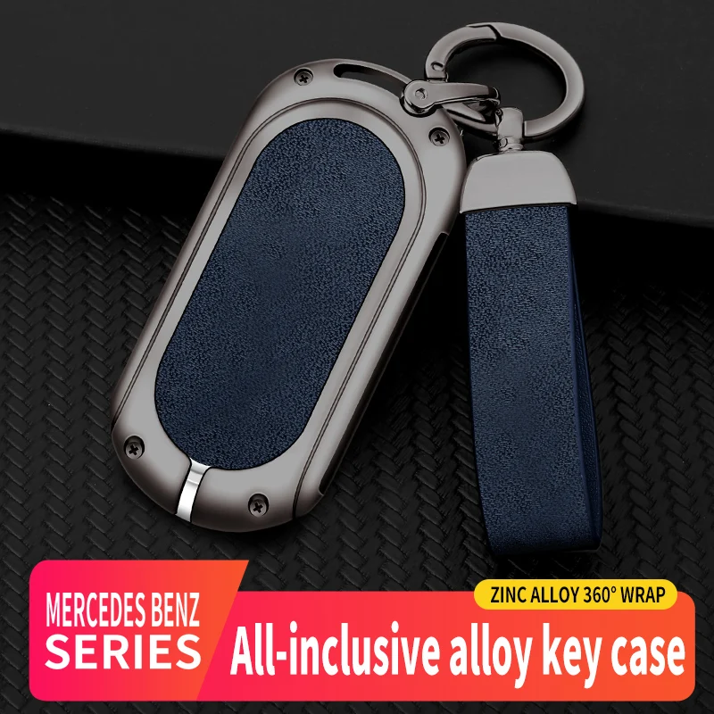 

Alloy And Leather Car Key Case Cover For Mercedes Benz C S Class W206 W223 S350 C200 C260 C300 S400 S450 S500 Keyless Keychain