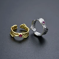 tulx punk vintage irregular open rings for women man fashion simple geometric adjustable rings trendy jewelry