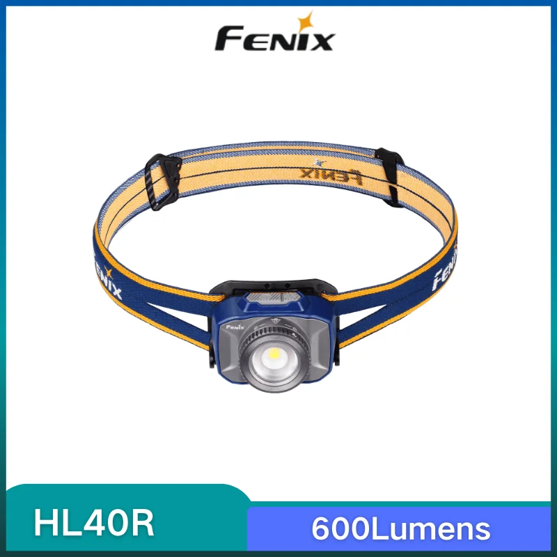 

Fenix HL40R Headlamp 600Lumens All-Round Rotary Focusing Spot- and floodlight Built-in 2000mAh Battery