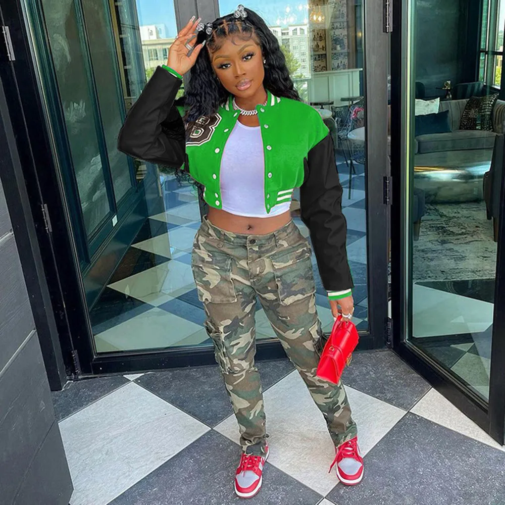 Бейсбольная куртка Женская весенне-осенняя одежда модные повседневные женские