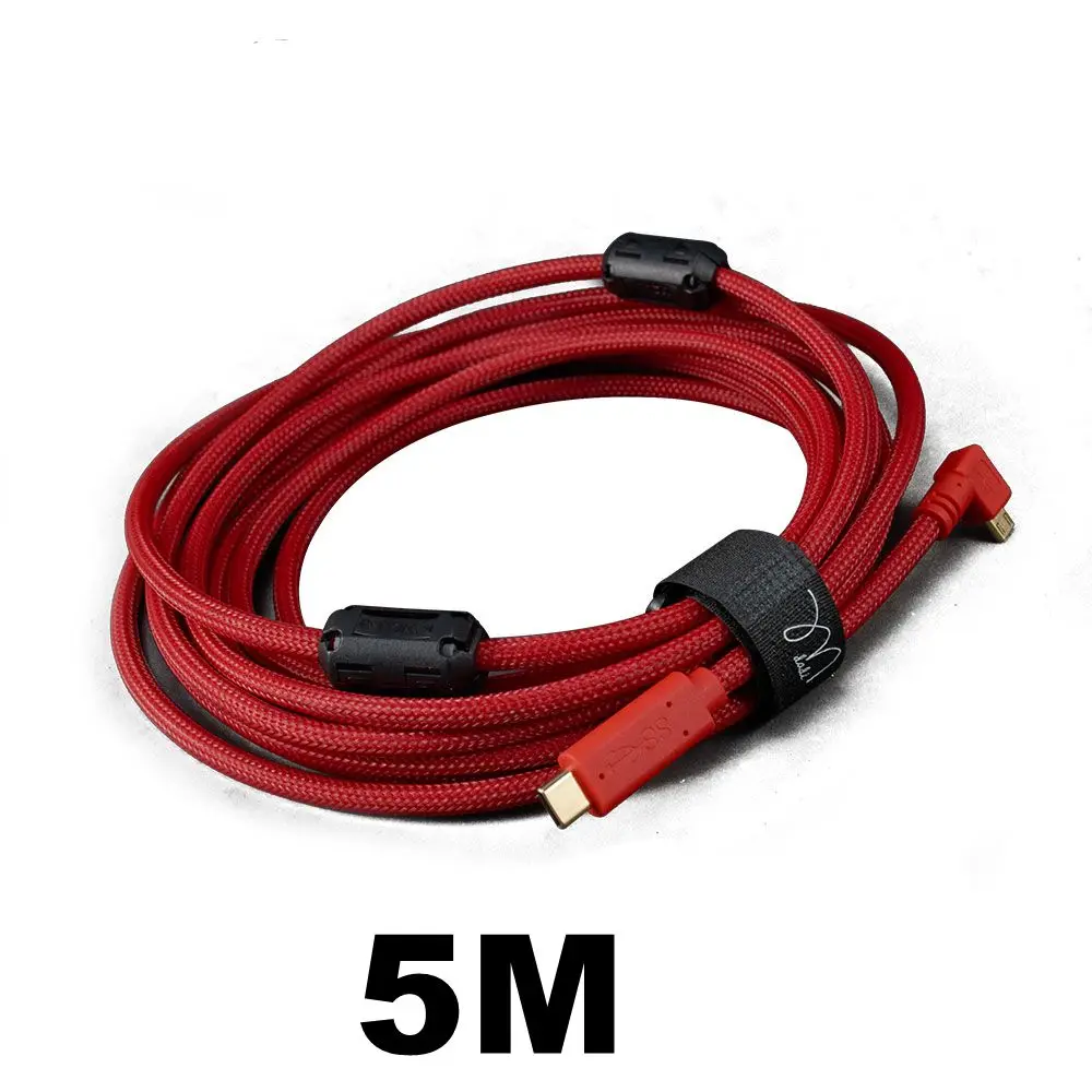 Type-C to Micro USB Left Angled 90 Degree Capture-One Digital Camera Shooting Cable 3m 5m for Canon EOS M5 M6 M50 M200 G7x2 90D