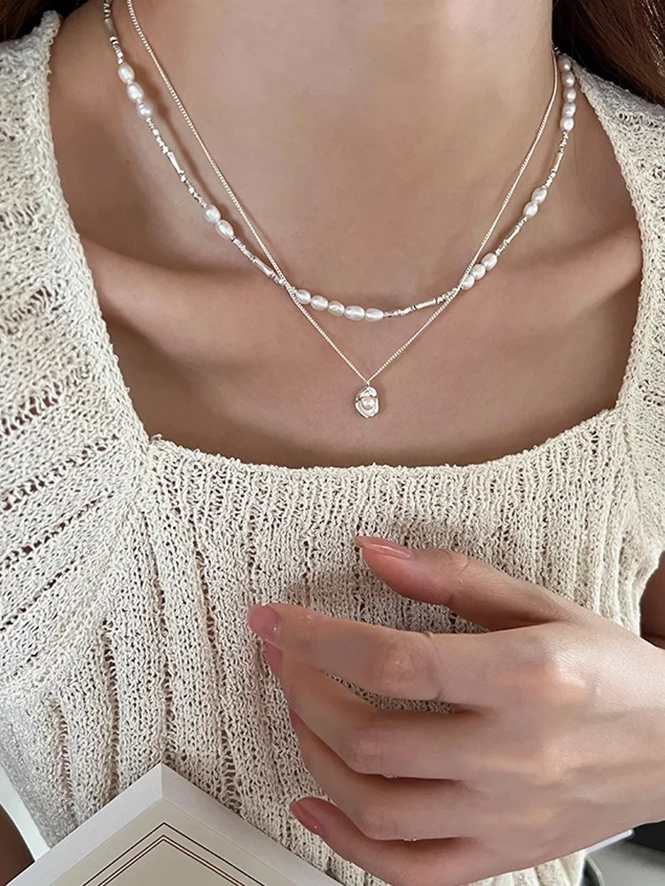 На вечернее ожерелье из стерлингового серебра 925 пробы с разбитым серебром и