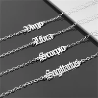 stainless steel customized name letter necklace men women fashion personalized letter pendant gold silver necklace jewelry gifts