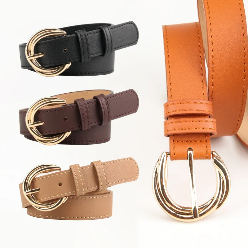 

Luxury female belt fashion Joker alloy belt simple decorative jeans belt