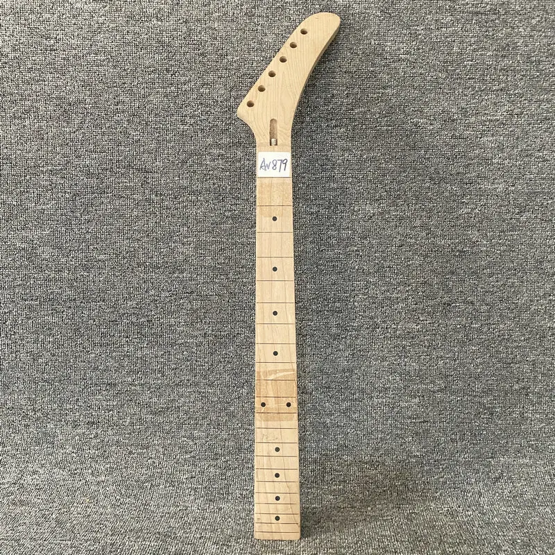 AN879 заказ на заказ, необработанный Гриф для электрогитары, запчасти для гитары «сделай сам», 22 Лада, 648 весы, длина, головка банана, без ладов