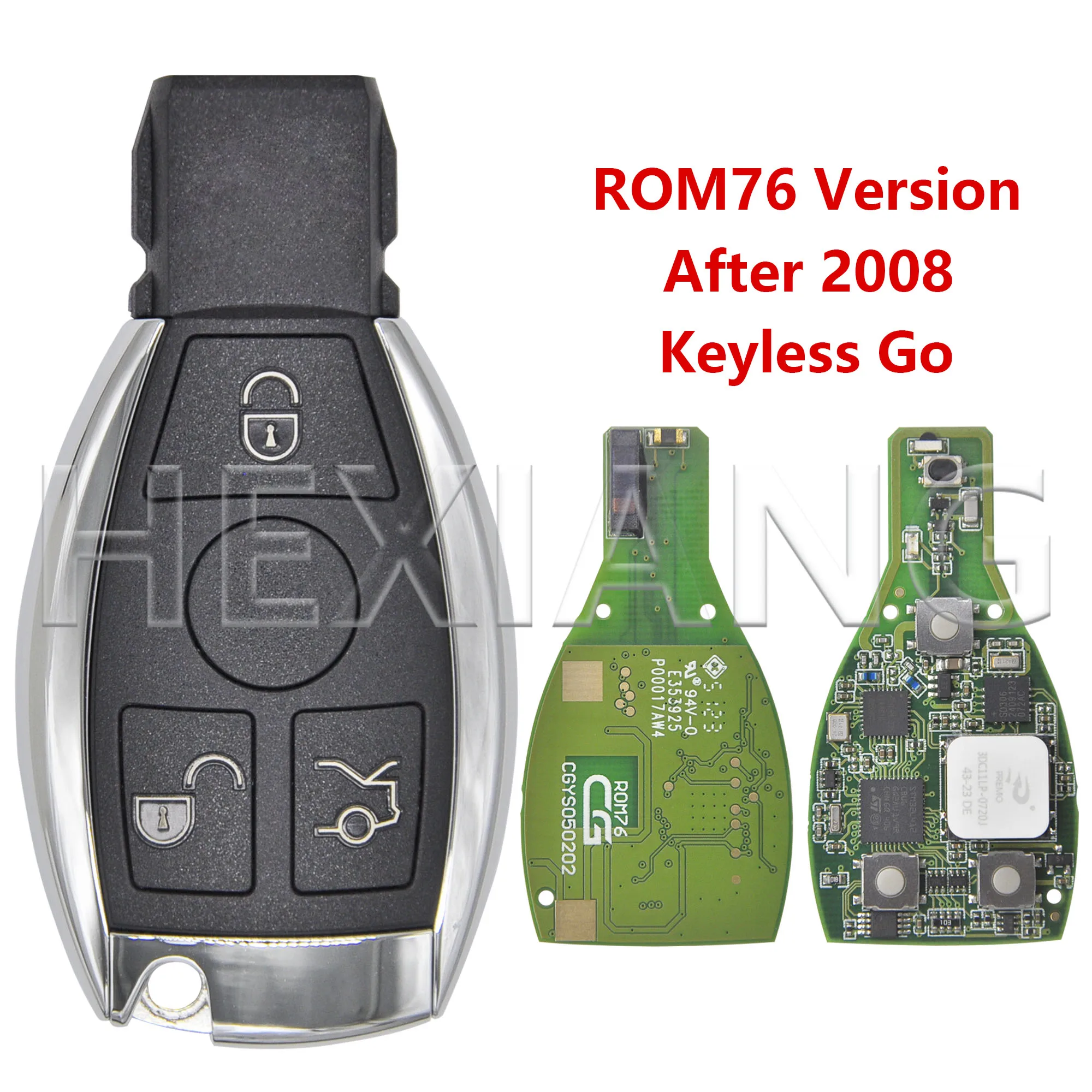 

HE CGDI Half Smart/Keyless Go Поддержка BGA & NEC Стиль 315/433 МГц Автомобильный ключ дистанционного управления с точкой для Mercedes A C E S Class