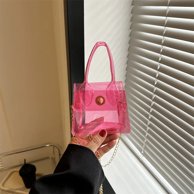 

NEW Jelly Mini Flap Bag 2023 Summer Casual Chain Crossbody Bag Women Handbag Purse Pvc Shoulder Bags Ladies sac a main