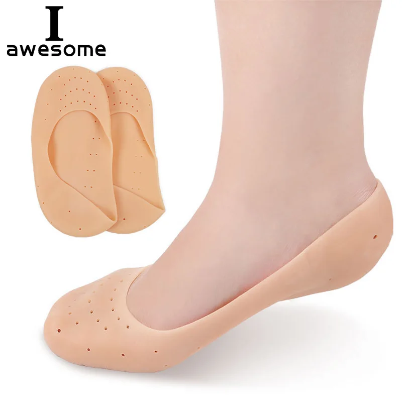 

1 Pair Unisex Solid shoes pad shock absorption Silicone Gel soft insole Comfort Pain Relief Cushions