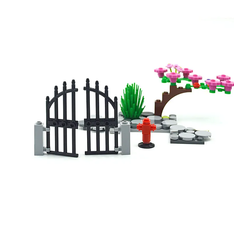 City door windows Accessories Building Blocks House Fence Stairs Ladder MOC Parts Bricks Toy for kid Compatible All Brands Hot | Игрушки и