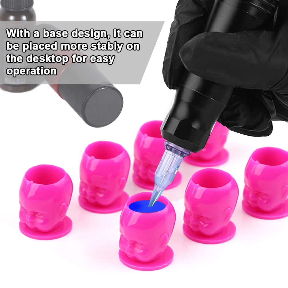 Одноразовые пластиковые чашки для татуировки с чернилами профессиональных