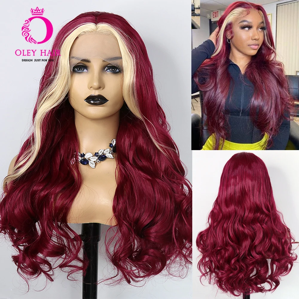 

Blush Blonde Color Synthetiic Loose Wave 13x4 Lace Front Wig Glueless Heat Resistant Drag Queen Cosplay Wigs For Black Women