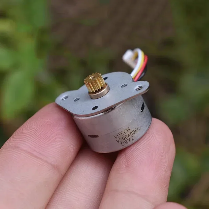 VITECH 20BY Мини 20 мм круглый шаговый двигатель микро 2-фазный 4-проводной 15 градусов