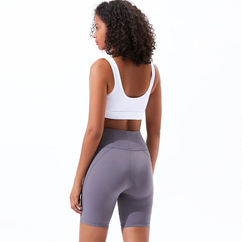 Fashion Women Sets Sports Yoga Suit  Running FitnessTight Peach Hip Contrast Color High Waist LiftUnderwear Shorts