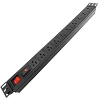 pdu us overload protection power strip 10 ac outlets sockets with us plug 2m extension cable electrical socket aluminium alloy