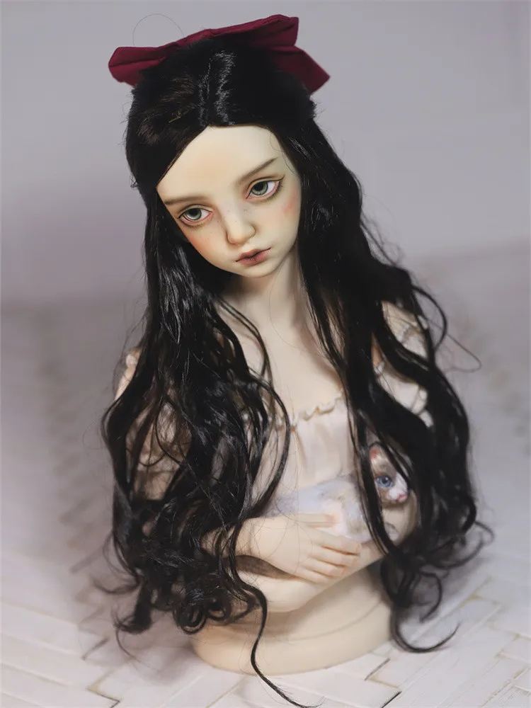 

BJD Wigs Milk Silk Wavy Curly Hair 3 Color for 1/3 1/4 1/6 BJD SD MSD MDD YOSD Gold Black Wigs Doll Accessories Girls DIY Toys