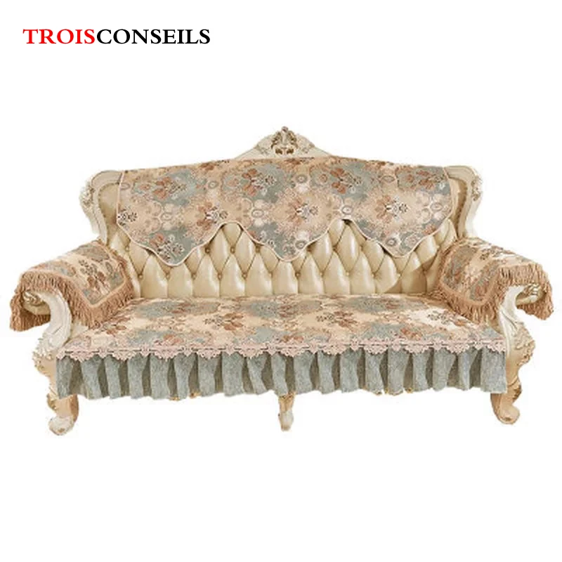 

Non-slip European Sofa Towel High-precision Chenille Jacquard American Leather Sofa Cover Slip-resistence Luxury Sectional Sofa