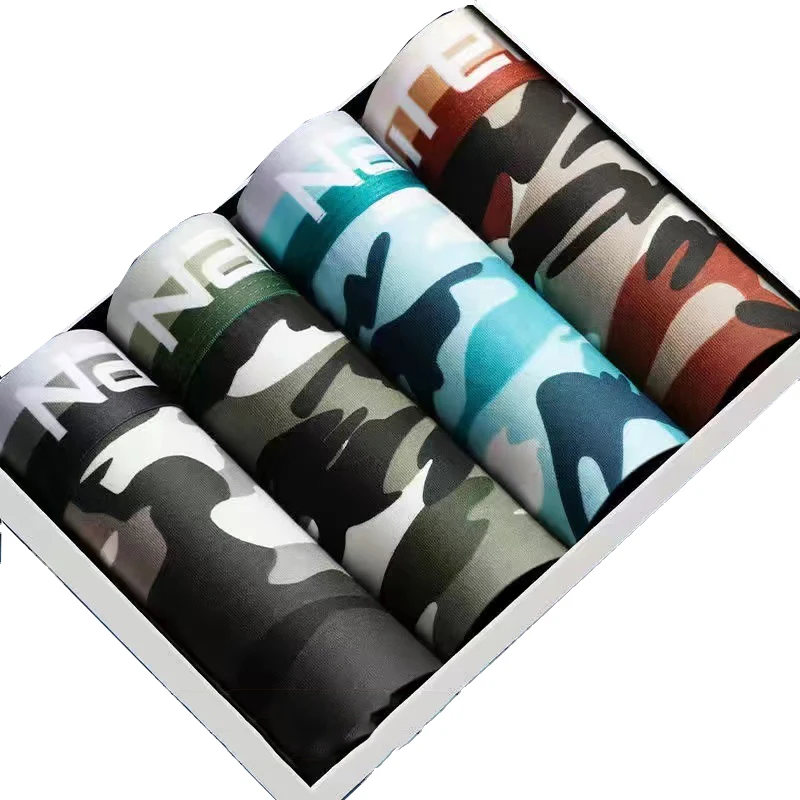 Plus L-5XL 40KG-100KG Cotton Boxers Men's Underwear Men's Boxer Men's Cotton Boxer Shorts Man Camo High Quality Panties Shorts