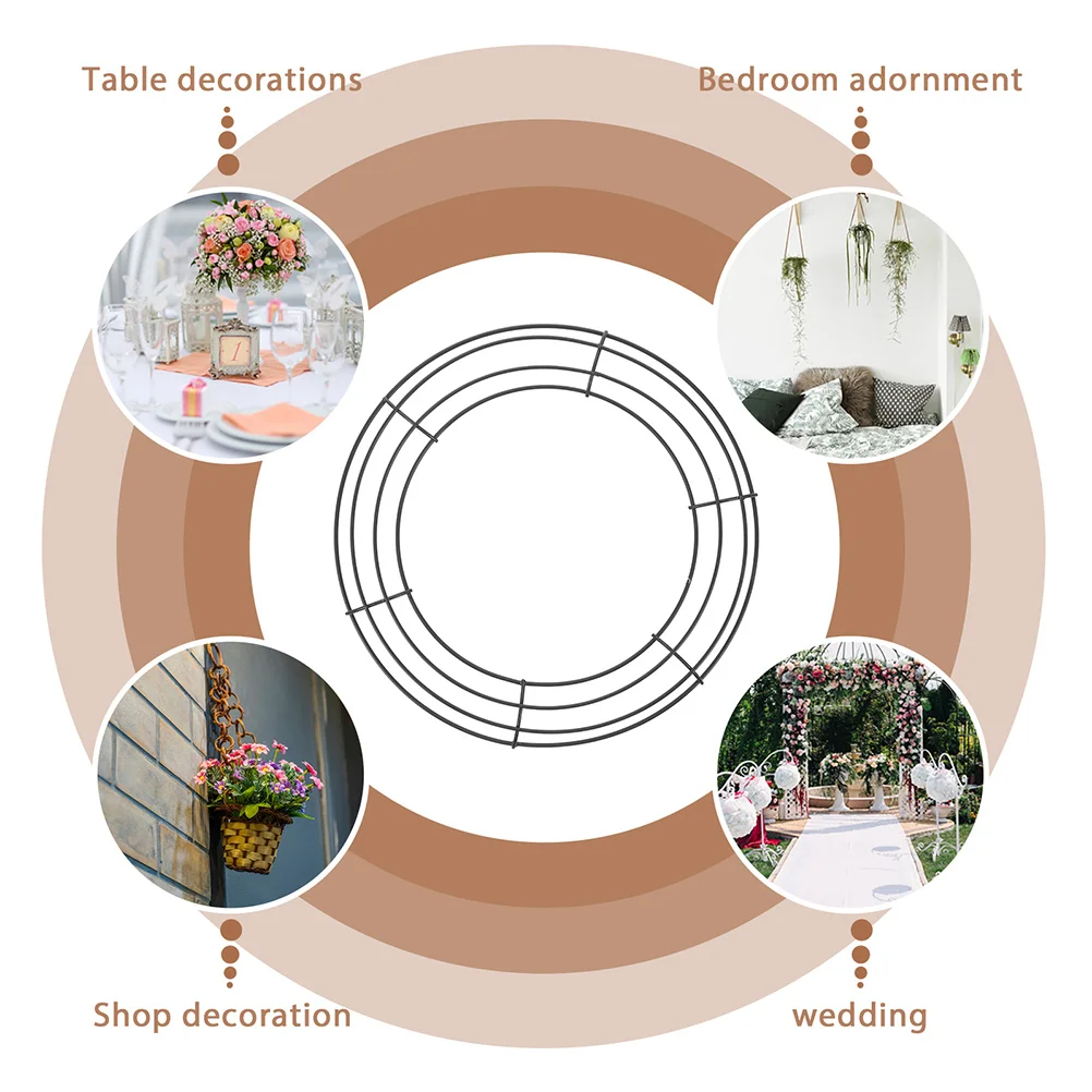 10 шт. свадебный декор гирлянда обруч металлическая цветочная рамка входная дверь