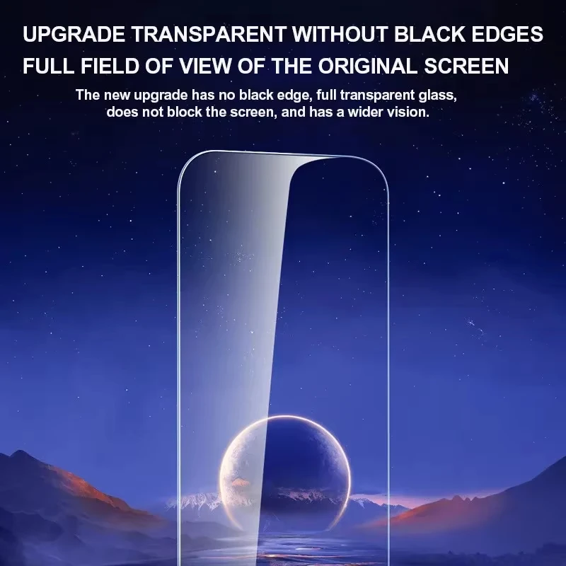 Закаленное стекло с полным покрытием 8-в-1 для iPhone 16 15 13 11 12 14 Pro Max защитное