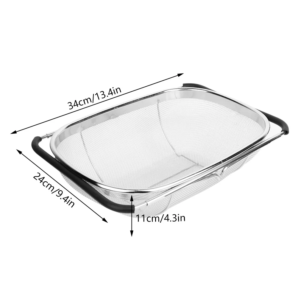 Складная корзина для слива кухонной раковины из нержавеющей стали мытья и