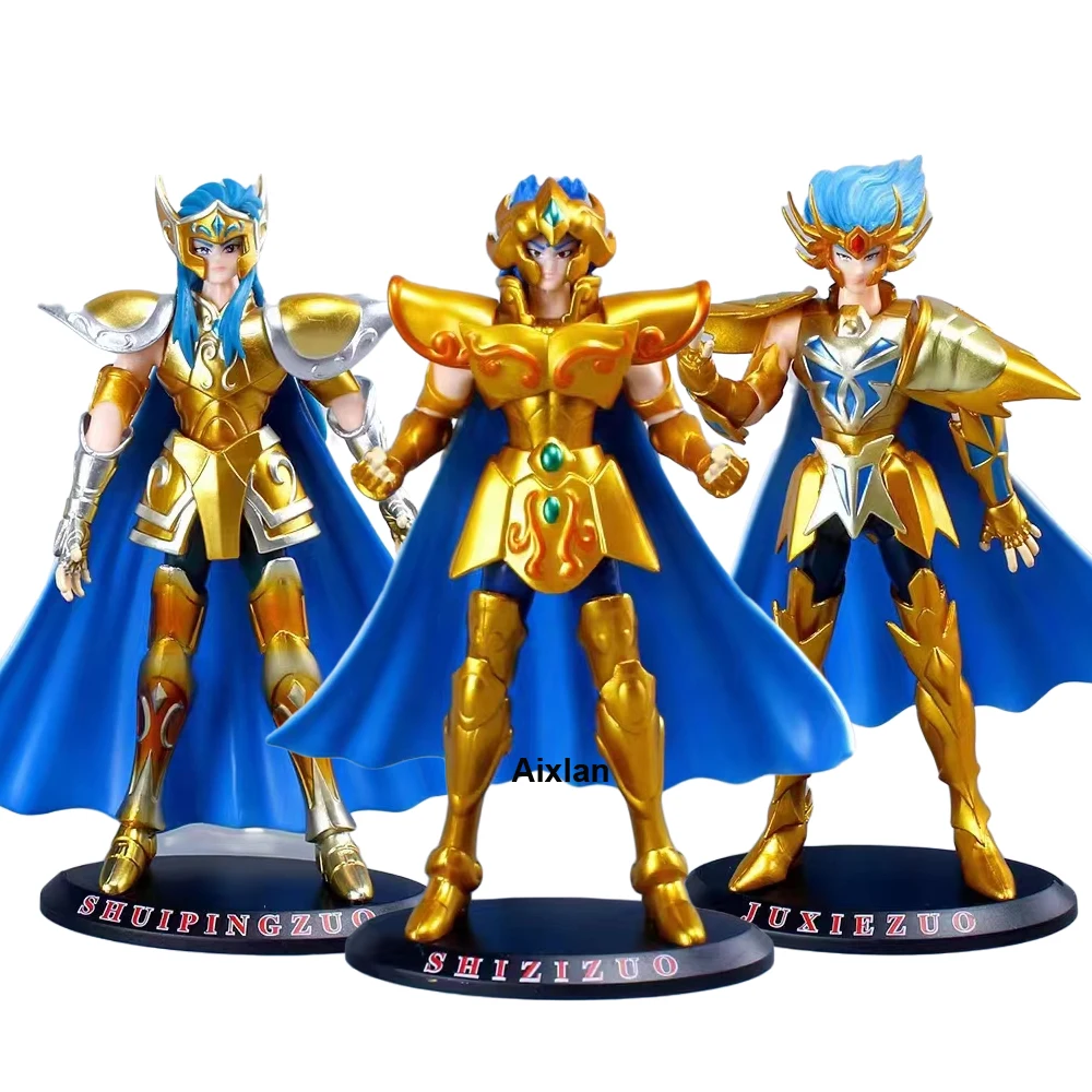 

5Pcs/Set Gold Saint Seiya Figure Seiya Legend of Sanctuary Action Figures Toys Death Mask Aiolia Camus Figure Gift