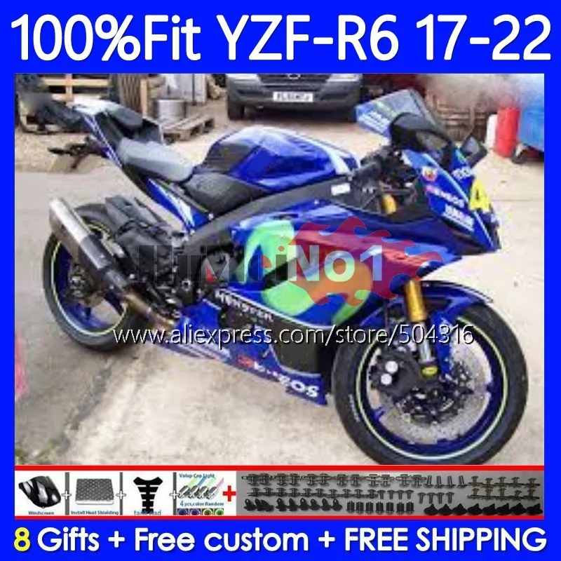 

OEM Body For YAMAHA YZF R6 600 R 6 CC YZF600 YZFR6 17 18 19 157MC.64 stock blue YZF-R6 YZF-600 2017 2018 2019 Injection Fairing