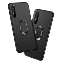 funda for sony xperia 1 iii cover 6 5 black classic finger ring 360 degree rotation soft silicone coque sony xperia 1 ii cover