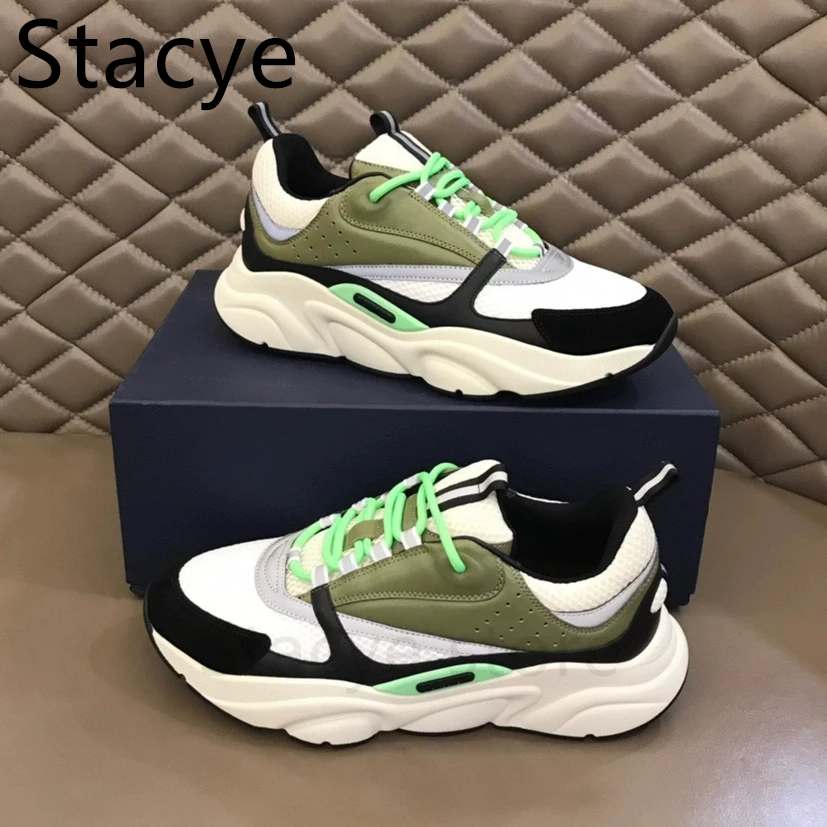 

38-47 Designer Luxury B22 high quality casual Running shoes Men's and women's reflective sneakers Couple shoes cowhide sneakers