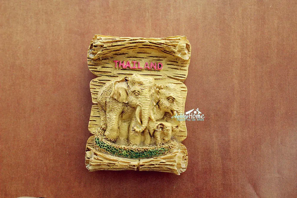 Тайланские Слоны туристический сувенир 3D резиновый магнит на холодильник