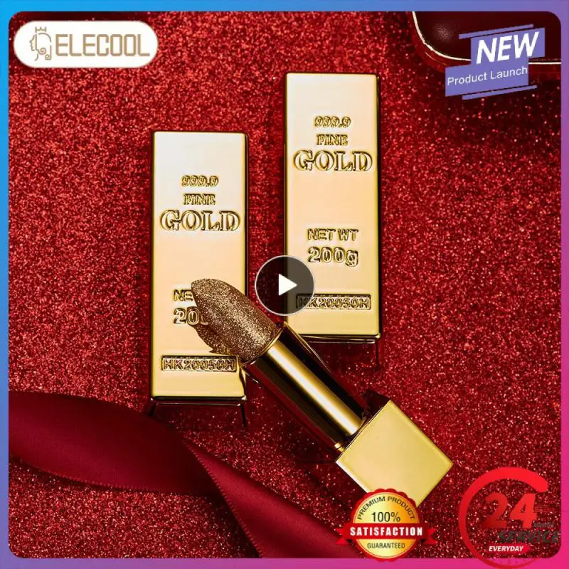 

Lip Gloss Luxury Golden Lipstick Non-stick Cup Gold Lipstick 6 Colors Velvet Matte Lipstick Lips Makeup Waterproof Cosmetics