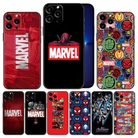luxury marvel comic phone case cover for apple iphone 11 12 13 pro max x xs 7 7 8 8 plus 6s 5 se xr mini full coque luxury
