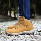 Мужские кожаные кроссовки на шнуровке, черные брендовые водонепроницаемые кроссовки для улицы и походов, большой размер 39-46, для осени и зимы, 2021