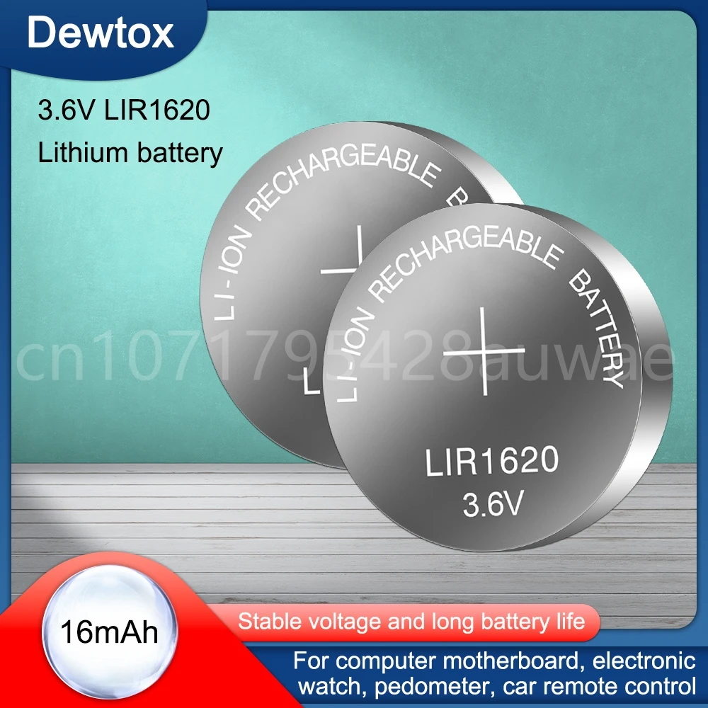 1-5 шт., литиевая батарея LIR1620 CR 1620 3,6 В для часов, пульт дистанционного управления, кнопка сигнализации, монета, заменяет BR1620 DL1620 ECR1620