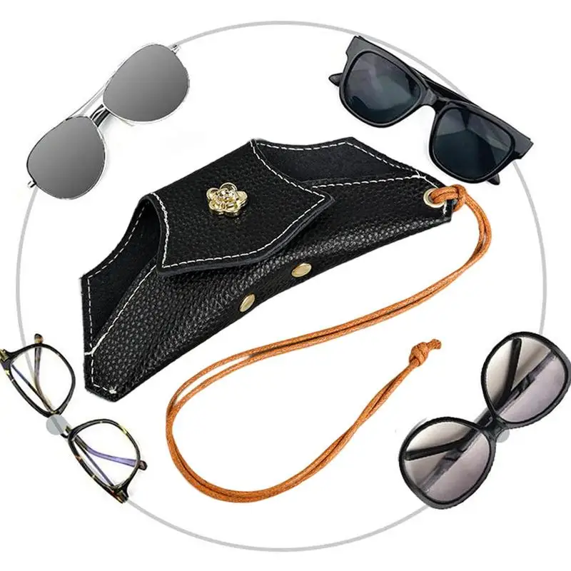 

Soft Eyeglasses Bag With Wrist Strap Glasses Holder Glass Cases For Eyeglasses Women Sunglass Case Soft Leather Eyeglass
