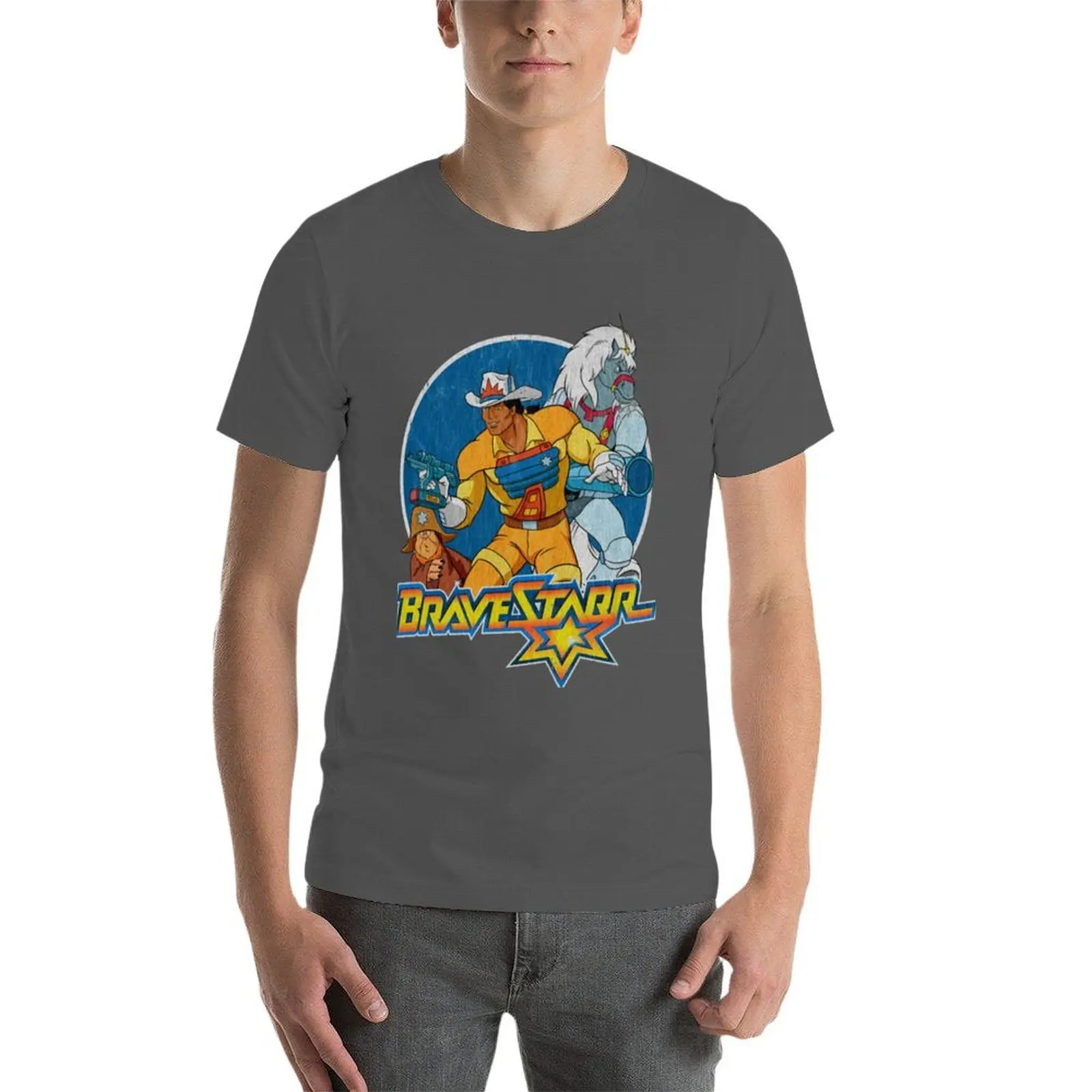 Фото Футболка Bravestarr, хлопковые футболки, футболка высокого качества, мужская повседневная футболка №4