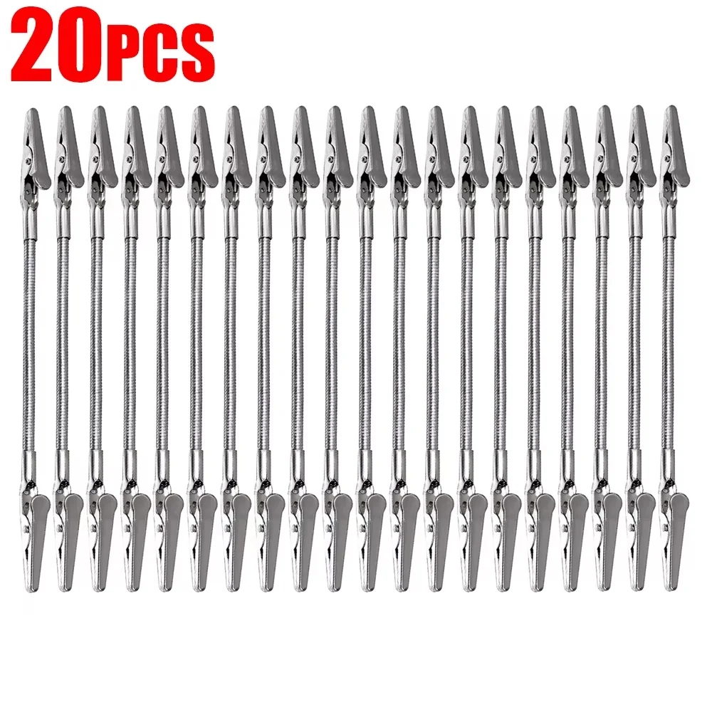 

Серебристые металлические зажимы-крокодилы 18 см