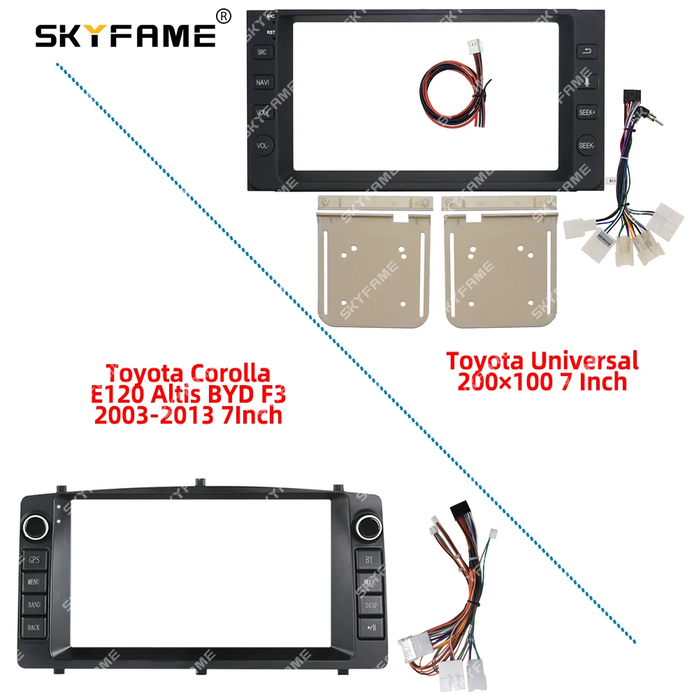 

SKYFAME автомобильный 7-дюймовый адаптер рамки для Toyota Universal Corolla EX E120 BYD F3 Android радио приборная панель комплект