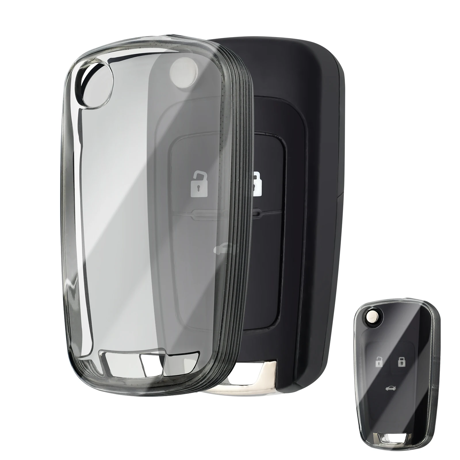 

Прозрачный чехол для автомобильного ключа из ТПУ с 2/3 кнопками для Buick/Opel для Chevrolet Cruze Epica Lova Camaro Impala Aveo Malibu Sail Orlando